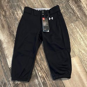 NWT Youth Under Armour Baseball Pants Black youth extra small